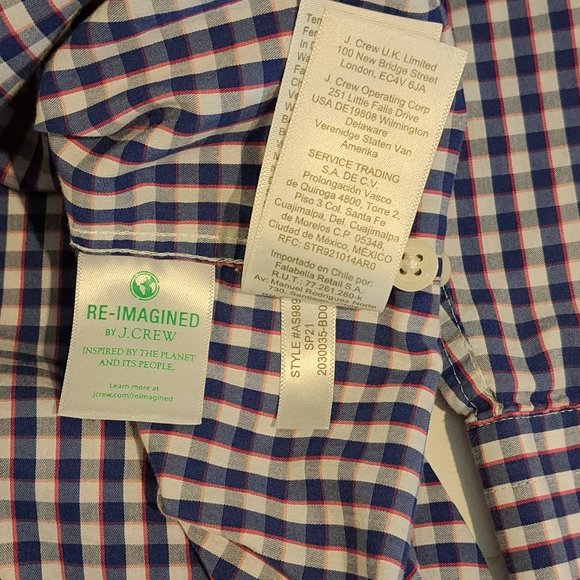 J. Crew men's XL Slim Fit Performance long sleeve button down shirt style #AS989 - Picture 8 of 13